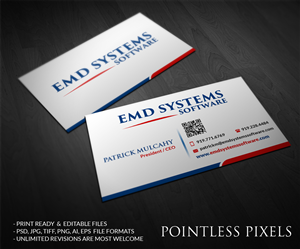 Business Card Design by Pointless Pixels India for EMD Systems Software | Design: #4845177