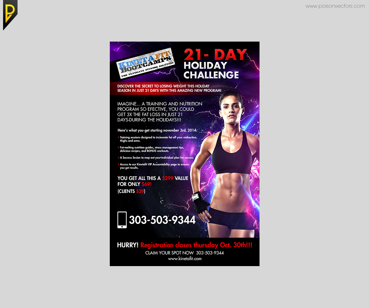 Poster Design by poisonvectors for Kinetafit | Design #4650841