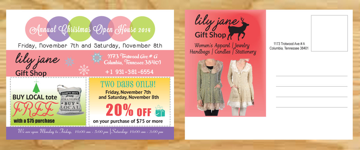 Postcard Design by Venus L. Penaflor for Lily Jane | Design #4654468