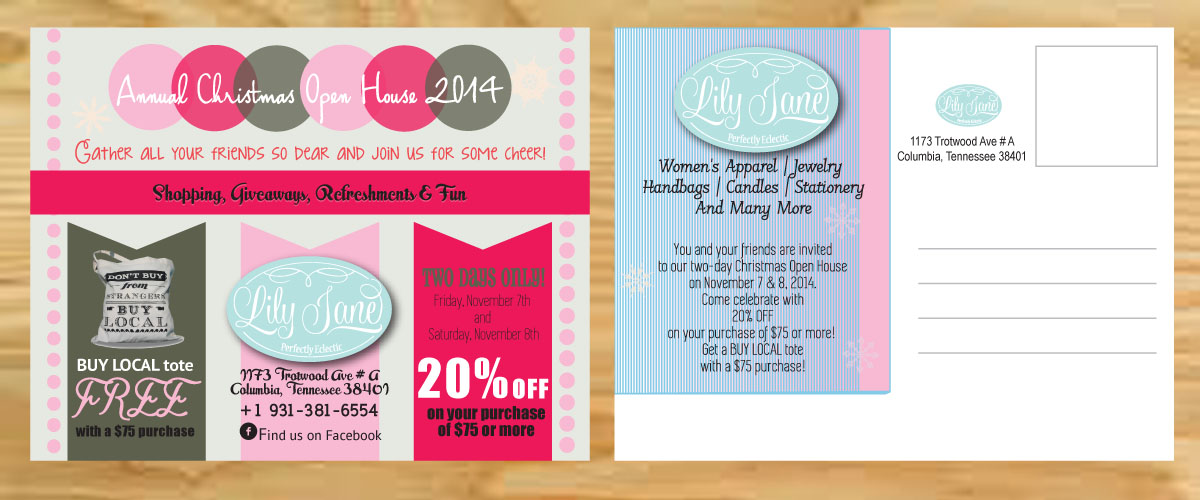 Postcard Design by Venus L. Penaflor for Lily Jane | Design #4660745