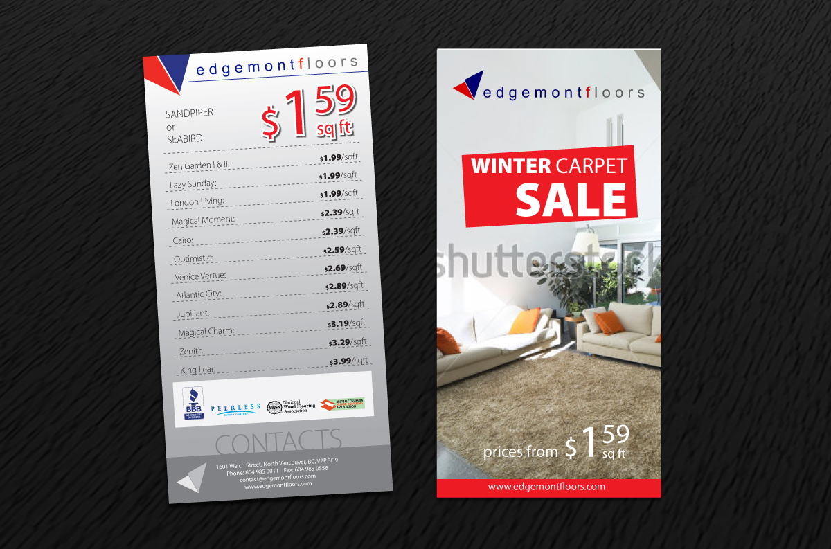 Flyer Design by Svetlin Angelov for Edgemont Floors | Design #1325902