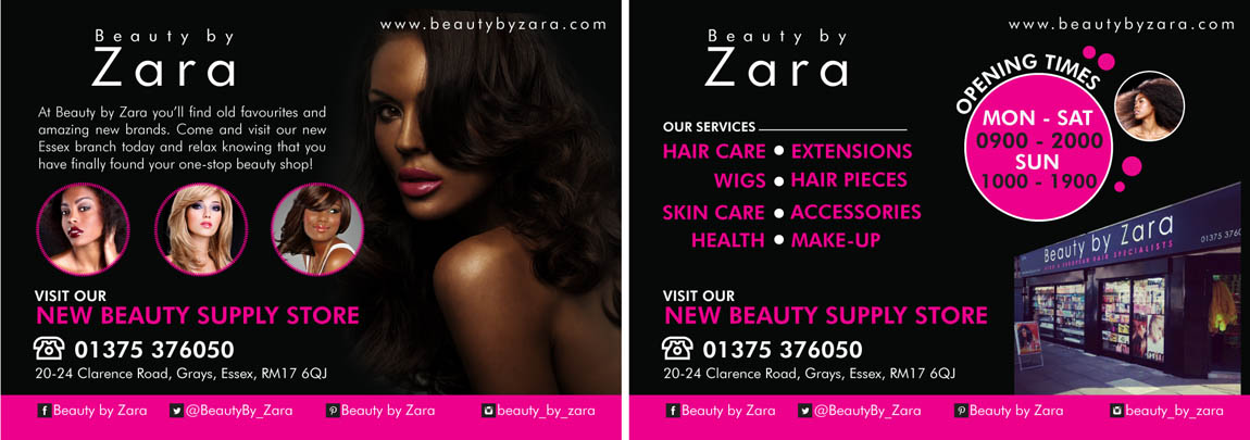 Diseño de Flyer por Ushan sampath para Beauty by Zara Ltd | Diseño #4662132