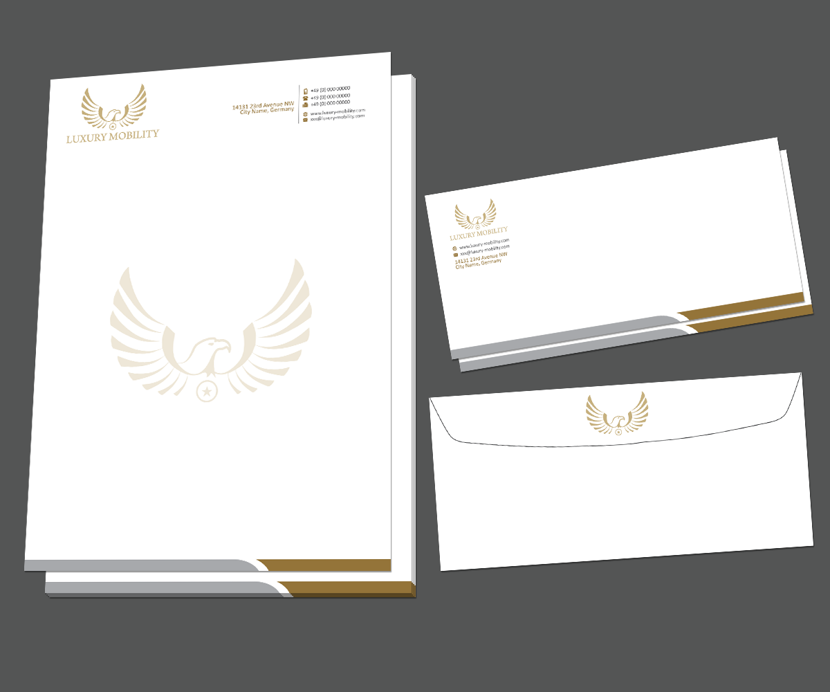 Diseño de Papelería por kousik para Luxury Mobility | Diseño #4703228