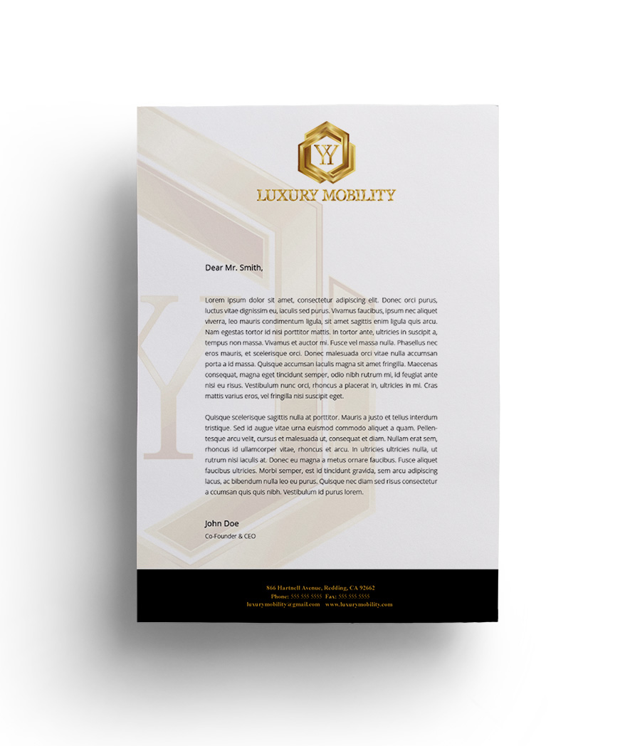 Stationery Design by Dona for Luxury Mobility | Design #5045378
