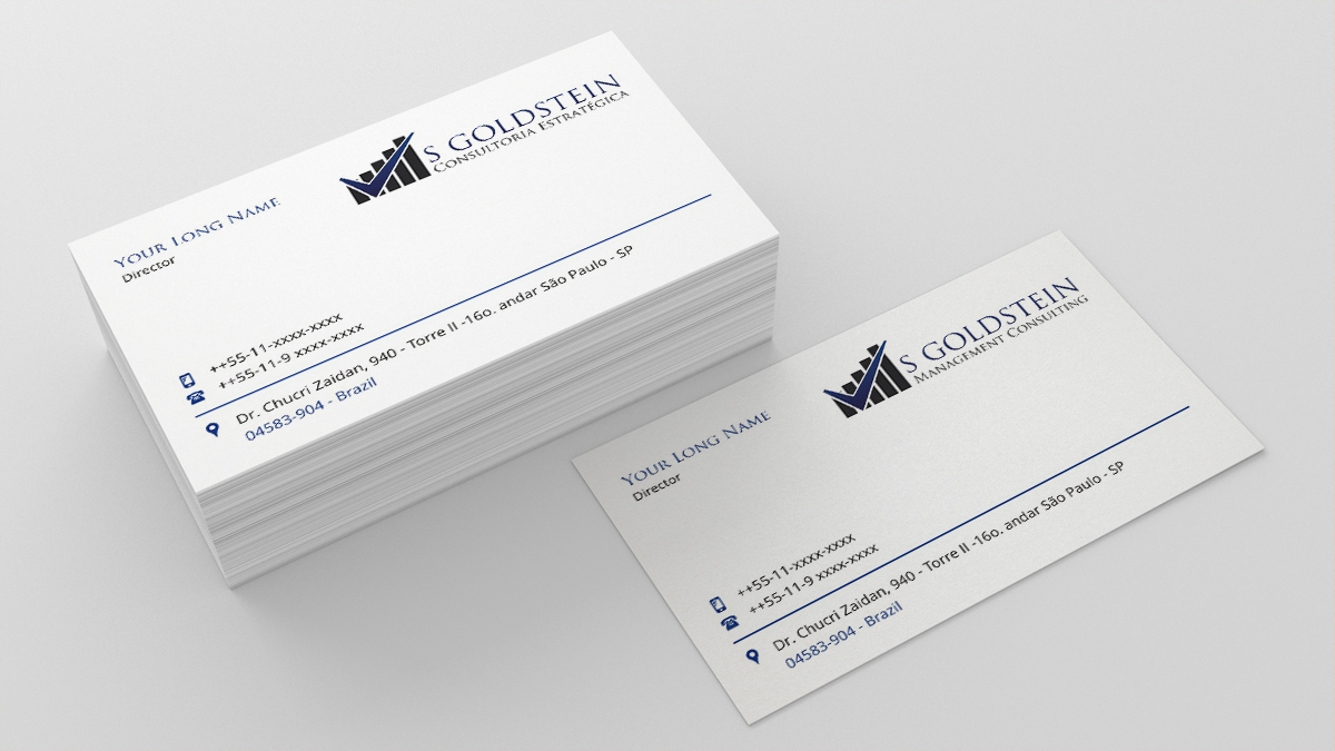 Design de Carte de Visite par INDIAN_Ashok pour S GOLDSTEIN CONSULTING | Design #4719549