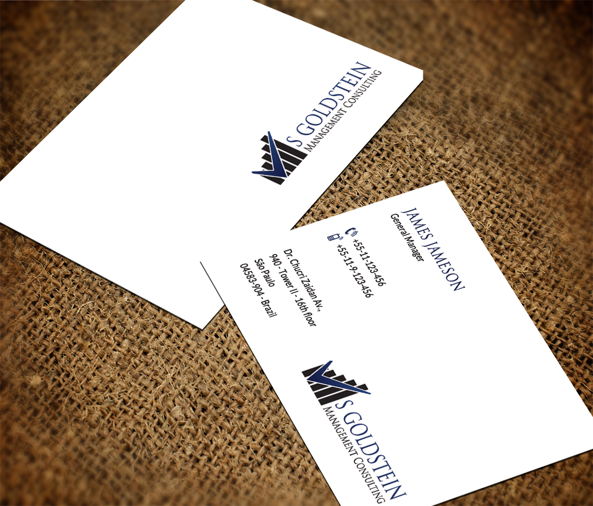 Design de Carte de Visite par Sarah Haroon pour S GOLDSTEIN CONSULTING | Design #4717988