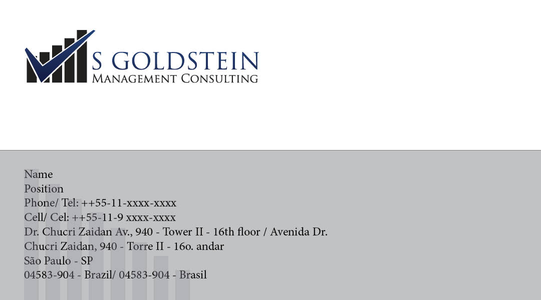 Diseño de Tarjeta de Presentación por bianca.bacu16 para S GOLDSTEIN CONSULTING | Diseño #4716102