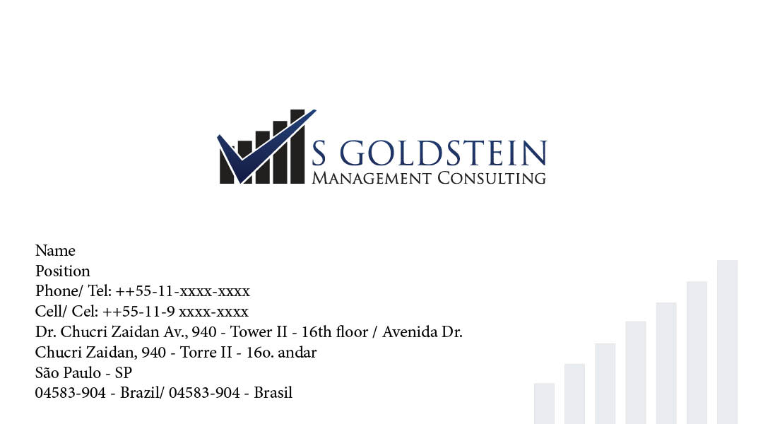 Business Card Design by bianca.bacu16 for S GOLDSTEIN CONSULTING | Design #4716105