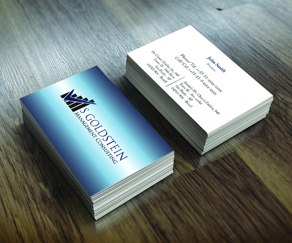 Design de Carte de Visite par wall-jamboree pour S GOLDSTEIN CONSULTING | Design #4747005