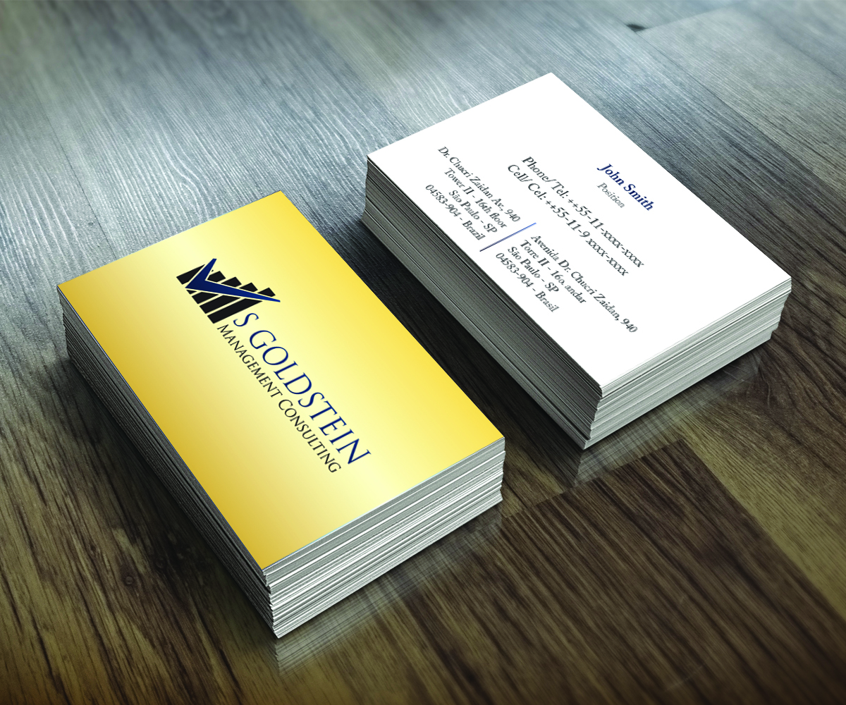 Design de Carte de Visite par wall-jamboree pour S GOLDSTEIN CONSULTING | Design #4747006
