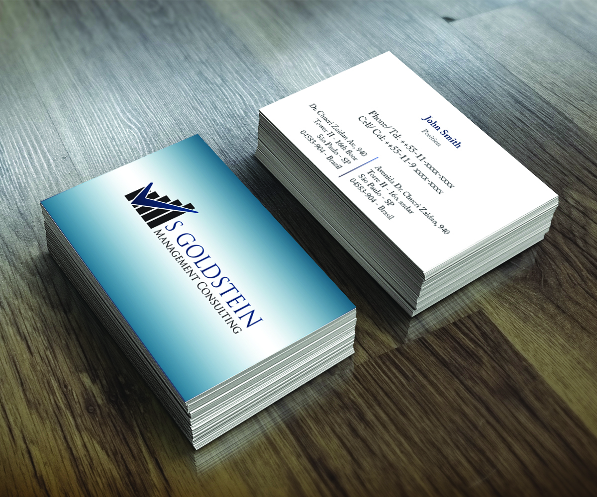 Design de Carte de Visite par wall-jamboree pour S GOLDSTEIN CONSULTING | Design #4747007