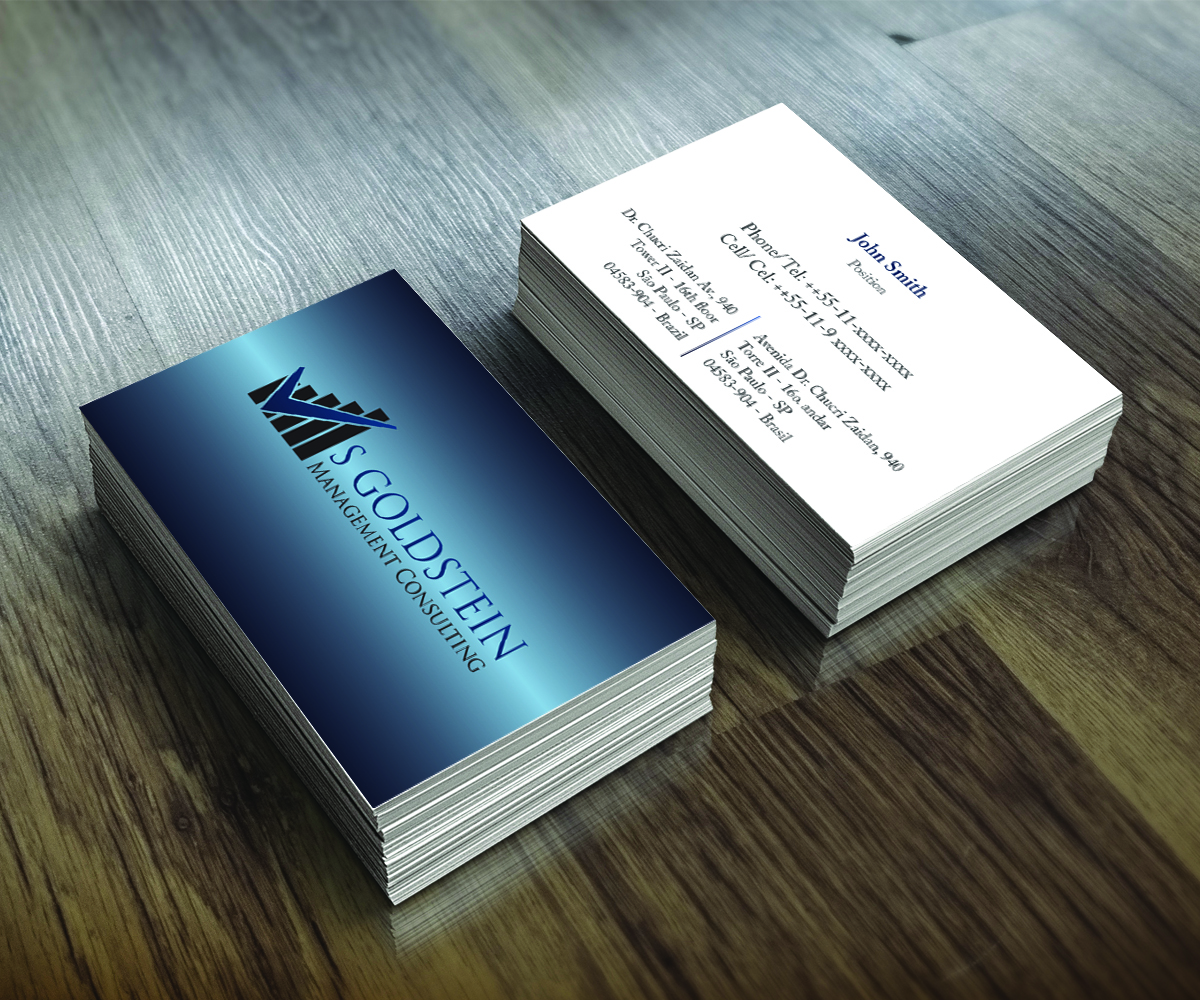 Business Card Design by wall-jamboree for S GOLDSTEIN CONSULTING | Design #4747013