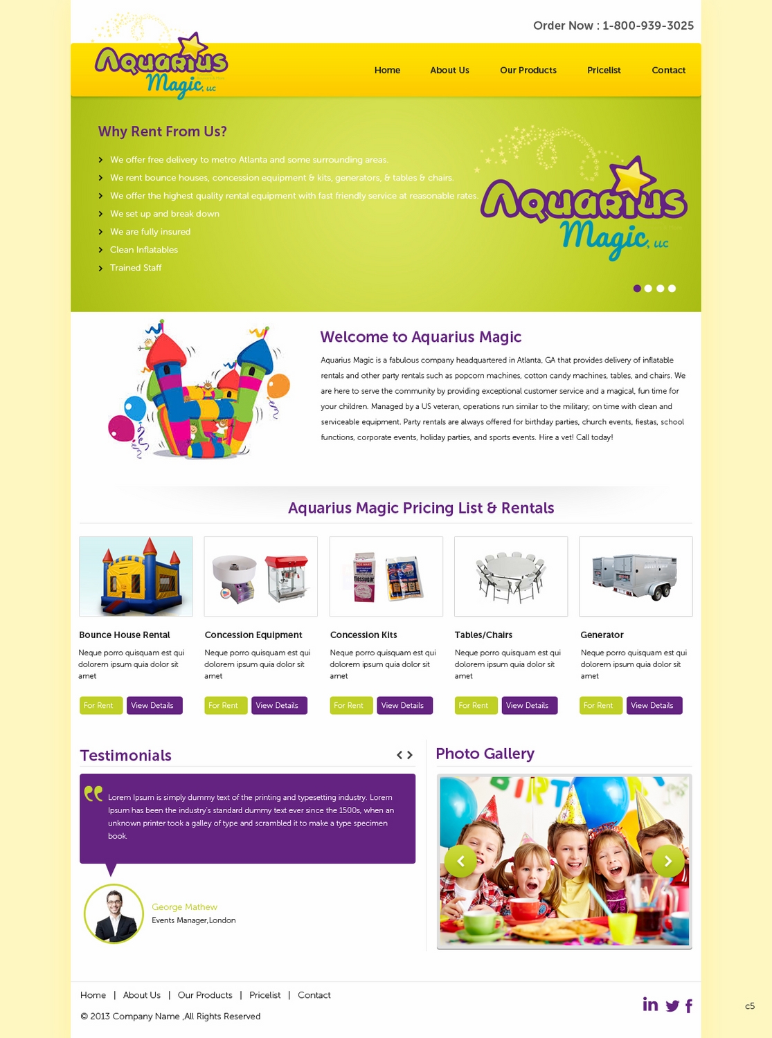 Web-Design von pb für Aquarius Magic, LLC | Design #4663041