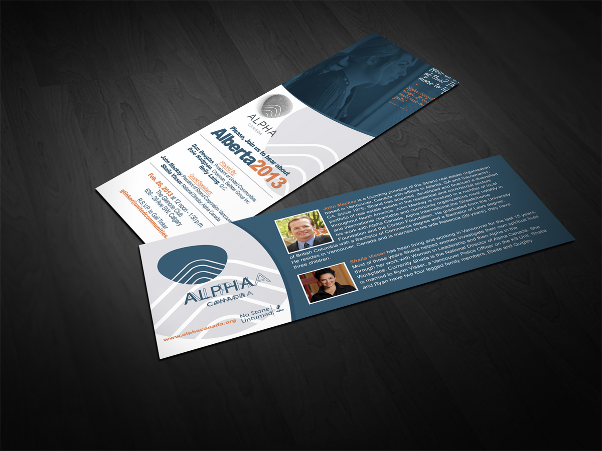 Design Invitation par diRtY.EMM pour Alpha Ministries Canada | Design #1332366