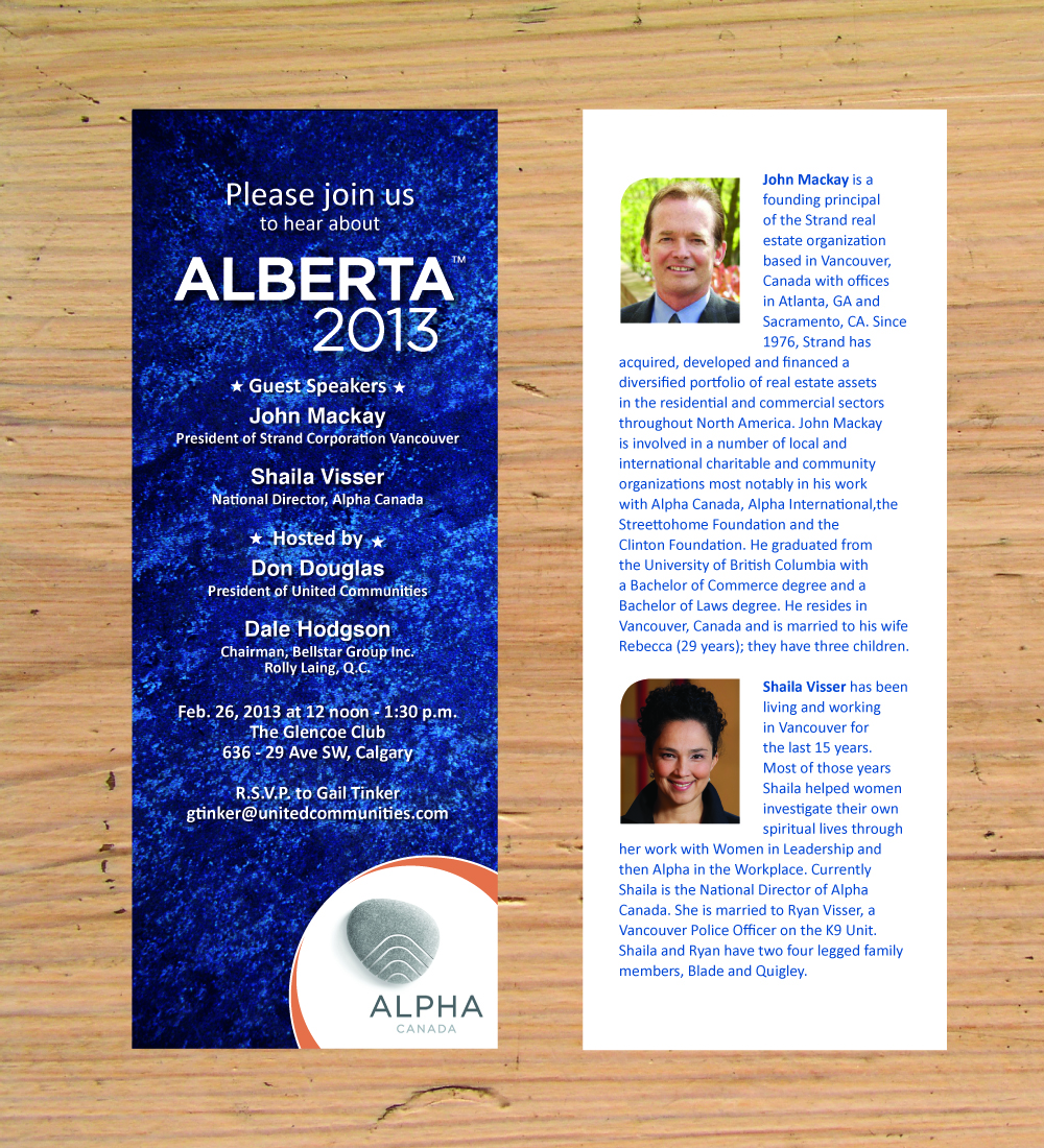 Design Invitation par rkailas pour Alpha Ministries Canada | Design #1358782