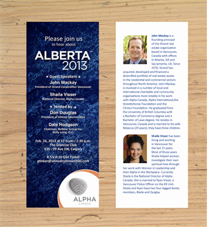 Invitation Design by rkailas for Alpha Ministries Canada | Design: #1358782
