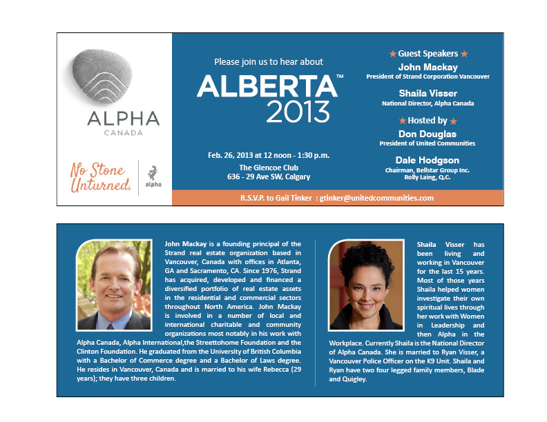 Invitation Design by rkailas for Alpha Ministries Canada | Design #1361755