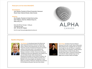Invitation Design by Willman for Alpha Ministries Canada | Design #1341965