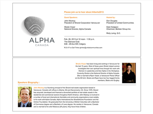 Invitation Design by Willman for Alpha Ministries Canada | Design: #1341966