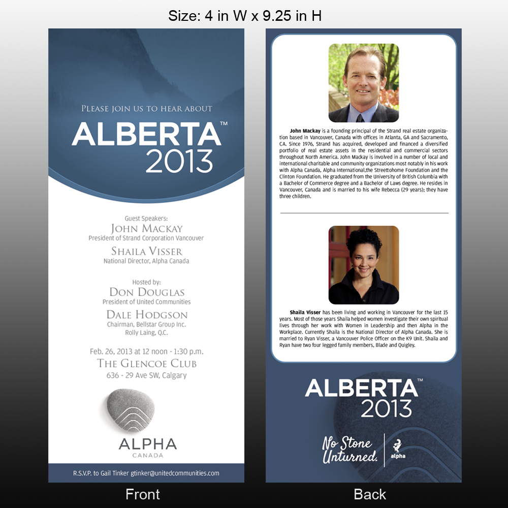 Diseño de Invitación por Mon01 para Alpha Ministries Canada | Diseño #1344609