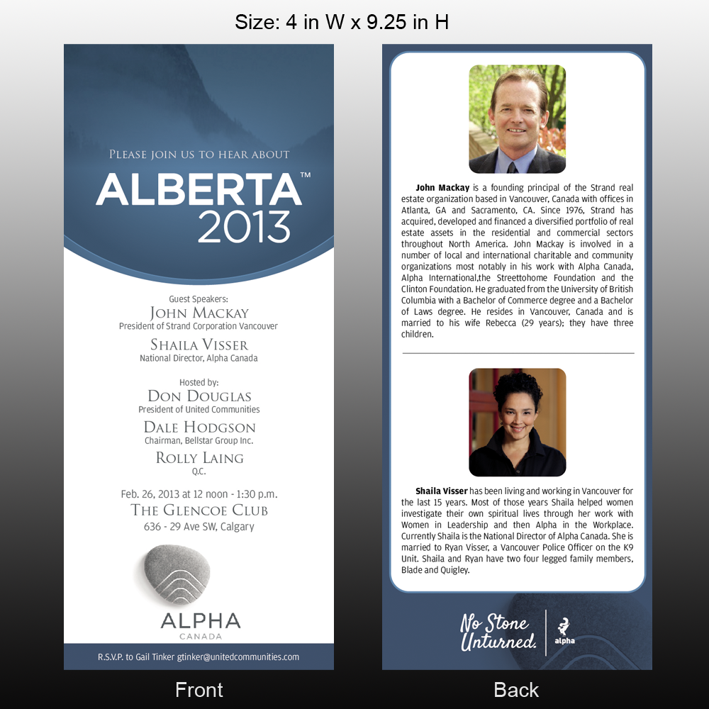 Diseño de Invitación por Mon01 para Alpha Ministries Canada | Diseño #1346959