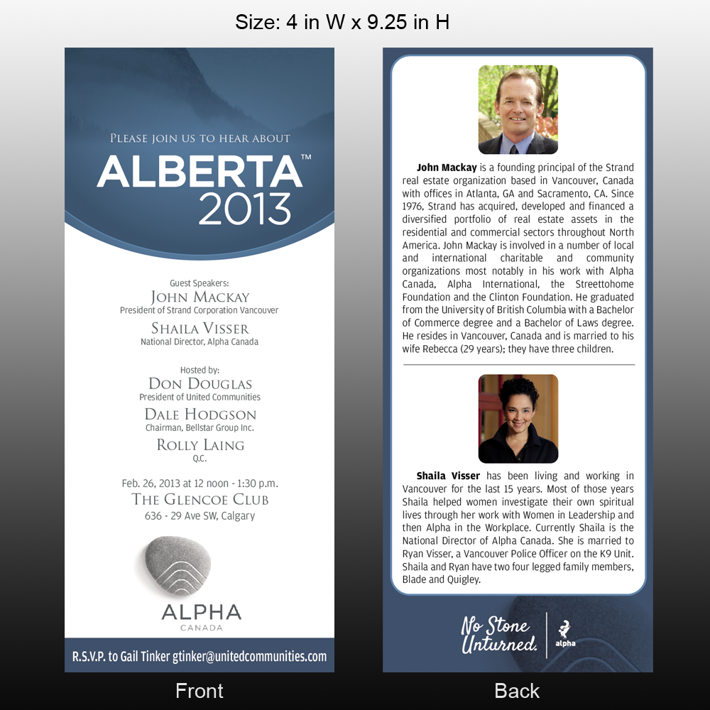 Einladungs-Design von Mon01 für Alpha Ministries Canada | Design #1350104