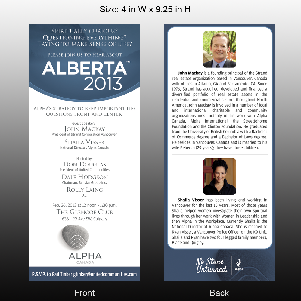 Invitation Design by Mon01 for Alpha Ministries Canada | Design #1368275