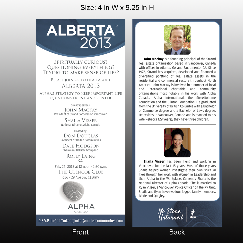 Invitation Design by Mon01 for Alpha Ministries Canada | Design #1368888