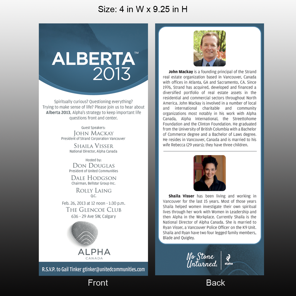 Einladungs-Design von Mon01 für Alpha Ministries Canada | Design: #1376461