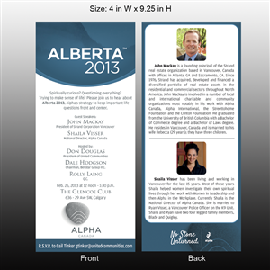 Einladungs-Design von Mon01 für Alpha Ministries Canada | Design: #1376461