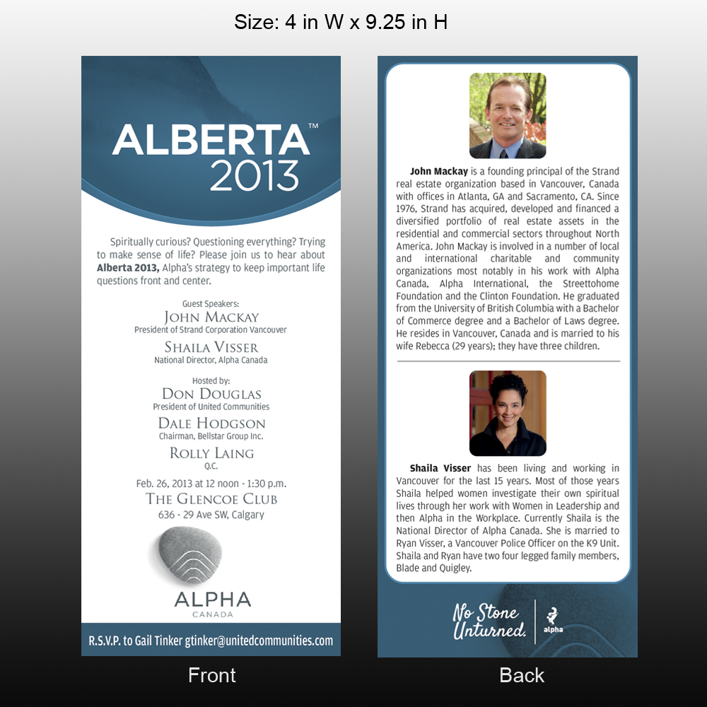 Invitation Design by Mon01 for Alpha Ministries Canada | Design #1376463