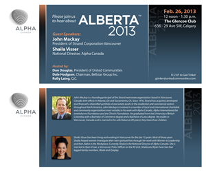 Invitation Design by chris for Alpha Ministries Canada | Design #1353186