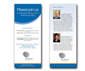 Invitation Design by K-lo for Alpha Ministries Canada | Design #1336155