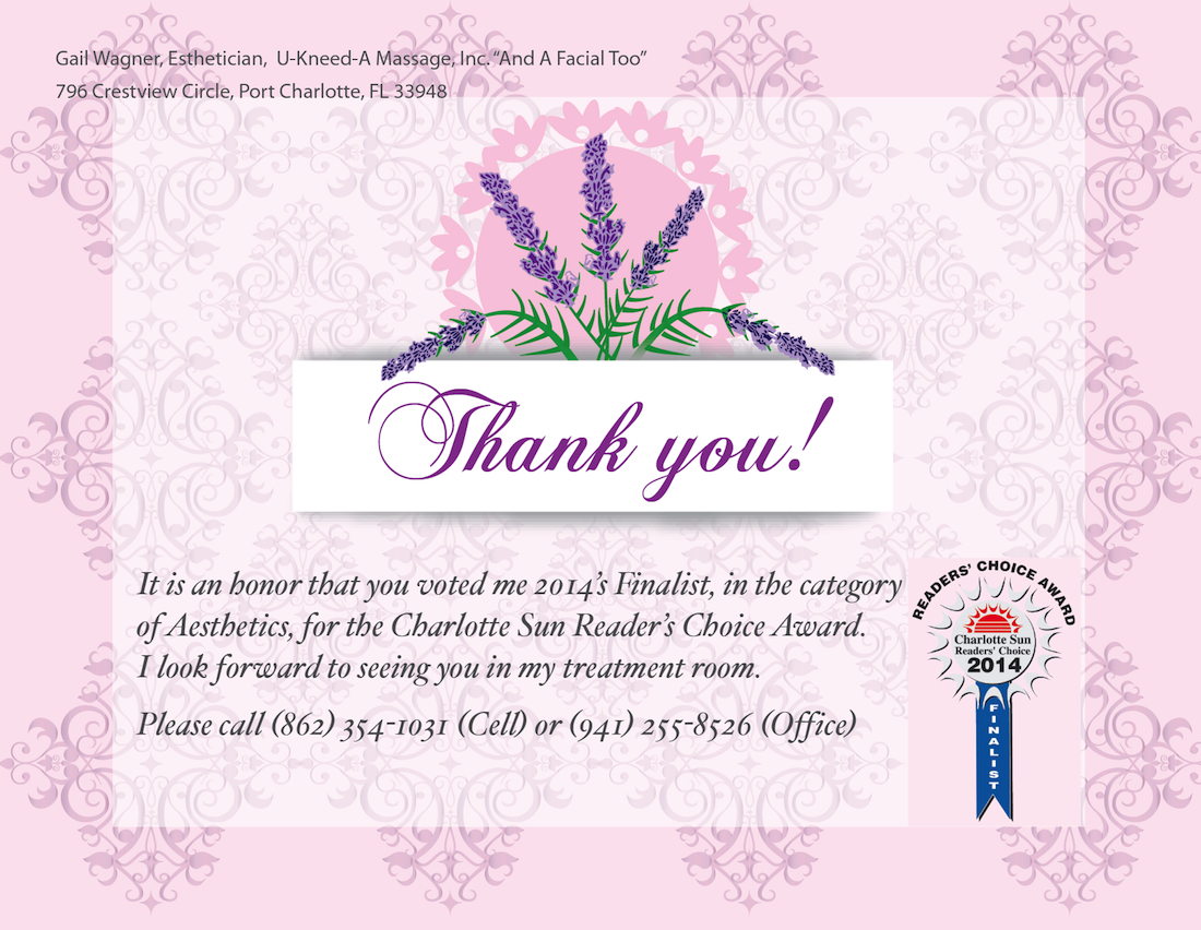 Diseño de Postal por Chandra para Gail''s SkinCare Oasis | Diseño #4686704