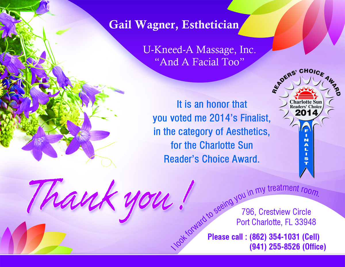 Postcard Design by Akshar Shailesh for Gail''s SkinCare Oasis | Design #4661879