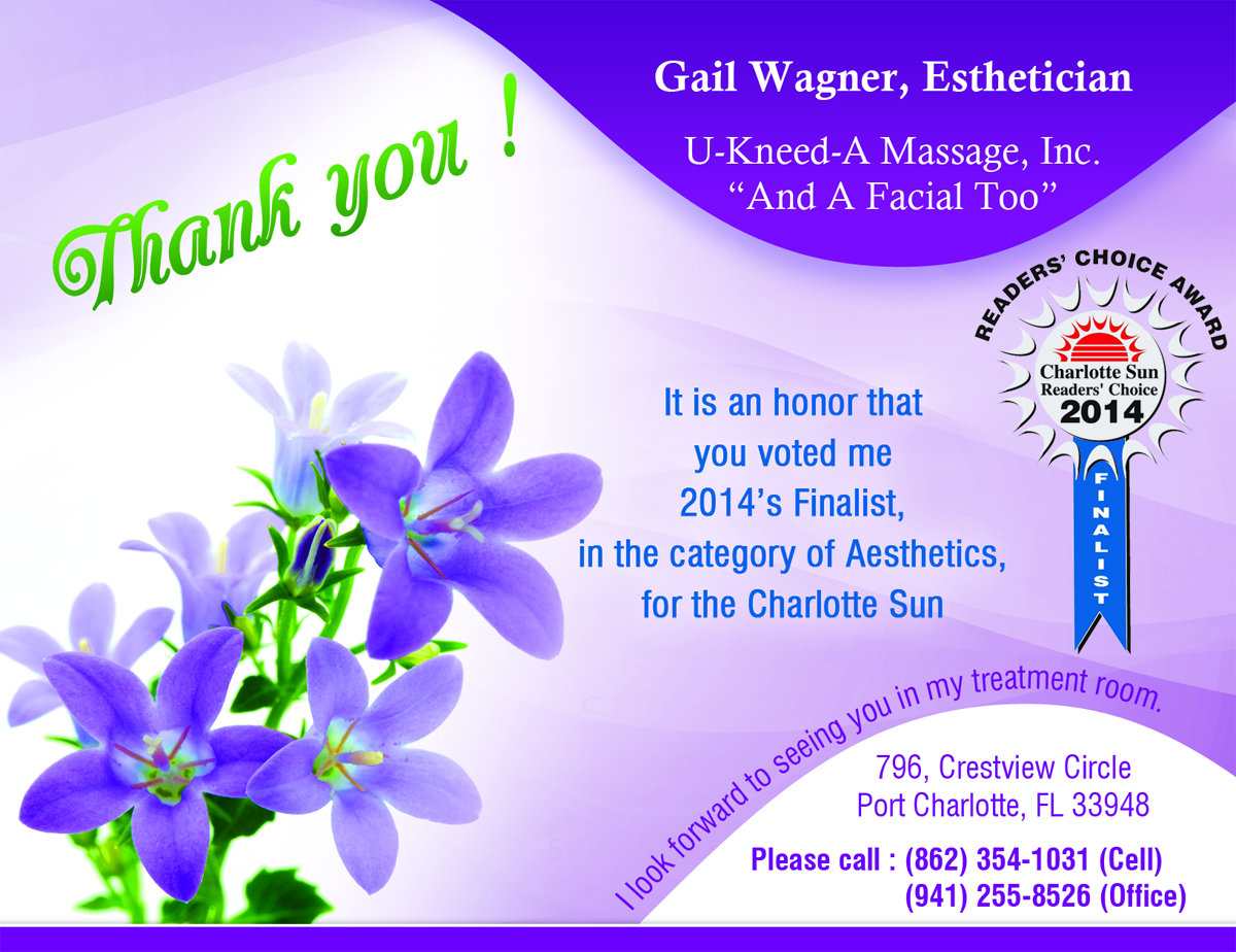 Postcard Design by Akshar Shailesh for Gail''s SkinCare Oasis | Design #4666612