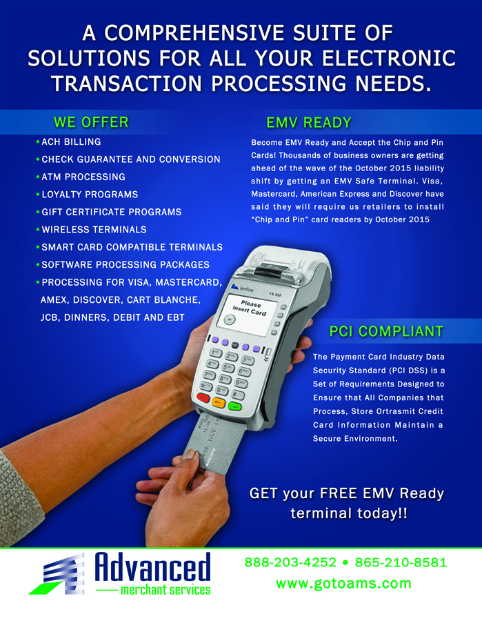 Flyer Design by Ivan H. for Advanced Merchant Services | Design #4665059