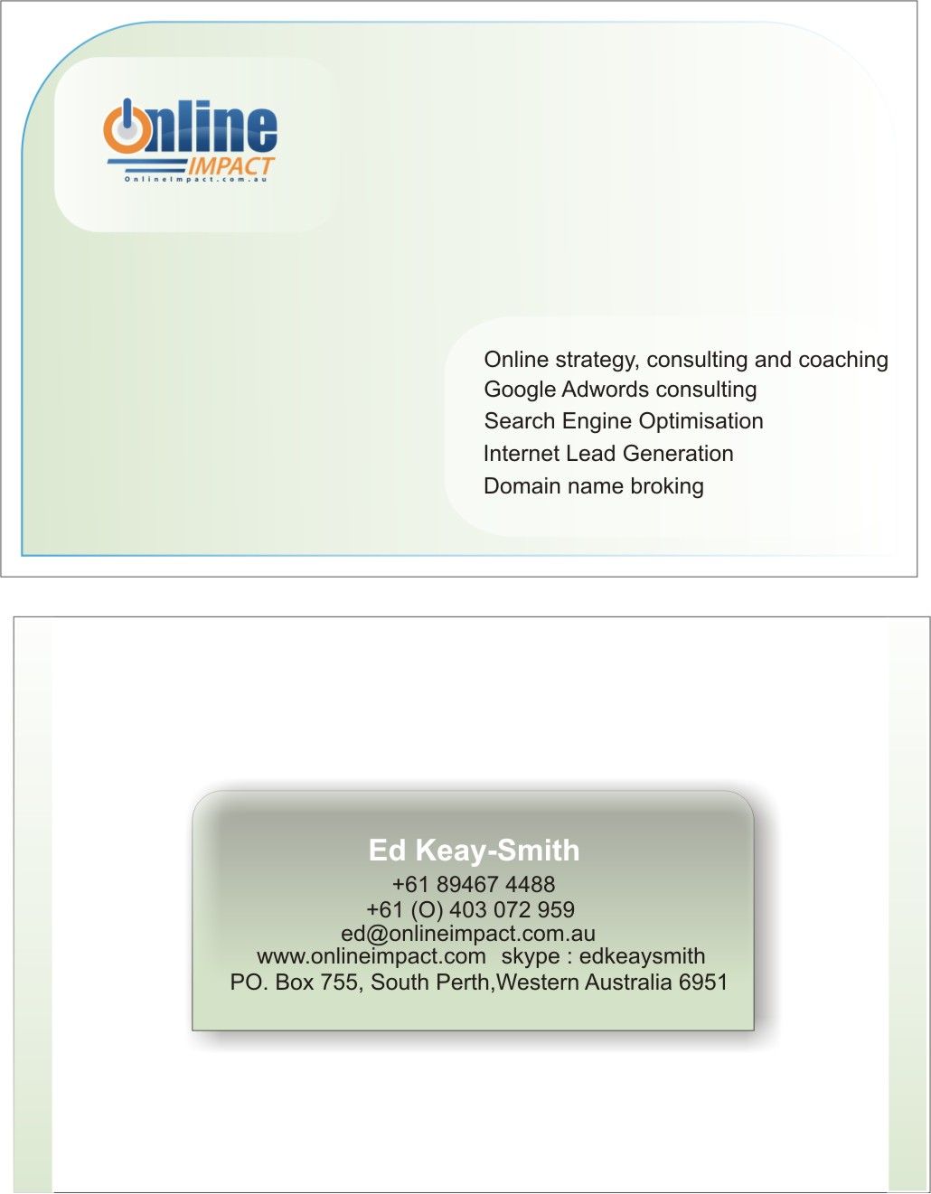 Business Card Design by ChiragThakkar for this project | Design #1328096