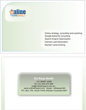 Business Card Design by ChiragThakkar for this project | Design: #1328096