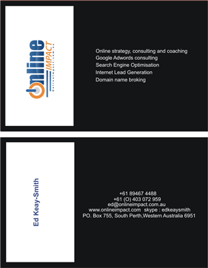 Business Card Design by ChiragThakkar for this project | Design: #1337987