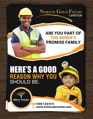 Poster Design by ESolz Technologies for Miners'''' Promise | Design #4668510