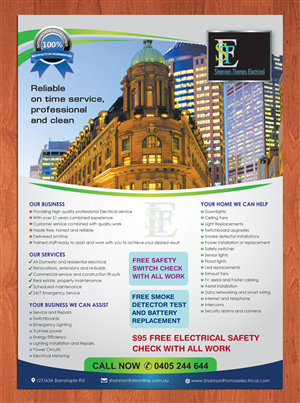 Flyer Design by Sbss for Shannon Thomas Electrical | Design: #4685665