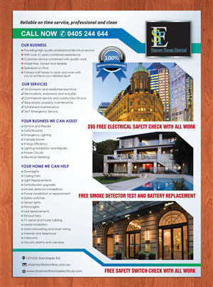 Flyer Design by Sbss for Shannon Thomas Electrical | Design: #4685668