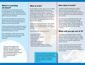 Tri-Fold Flyer for Life Coaching Business | Design de Flyer par Soula Vetter