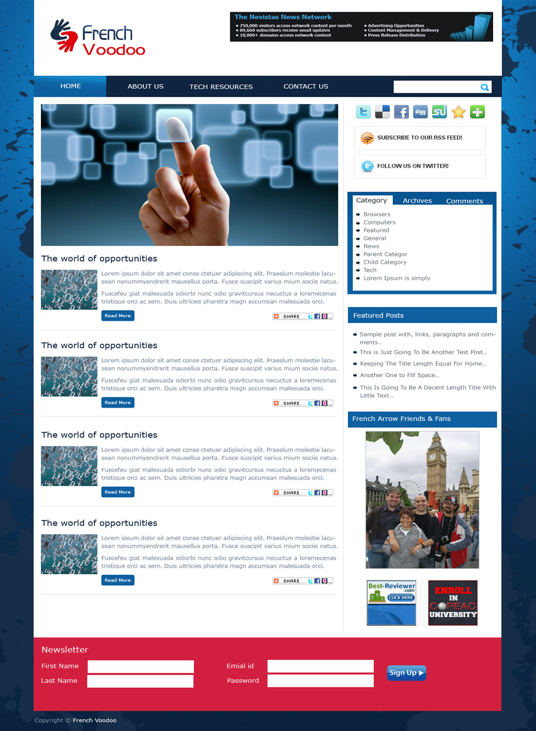 Wordpress Design by Rohit Gangully for this project | Design #221615