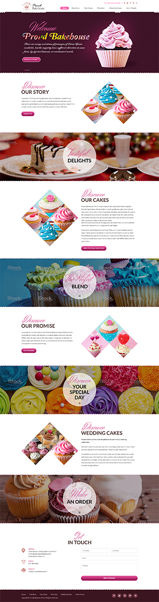 Wordpress Design by Mayank Patel for Proud Bakehouse | Design #4804098