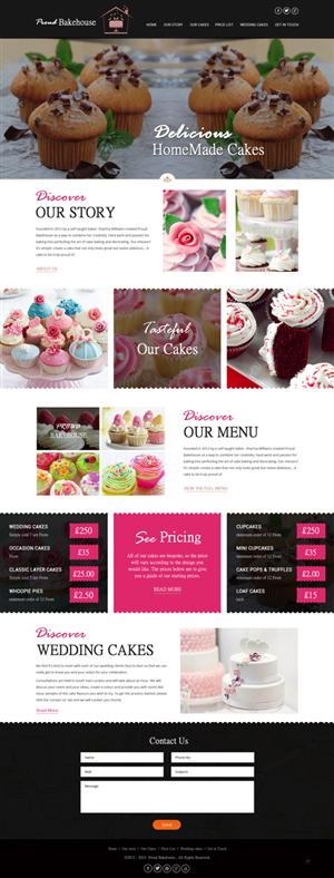 Wordpress Design by pb for Proud Bakehouse | Design: #4795423