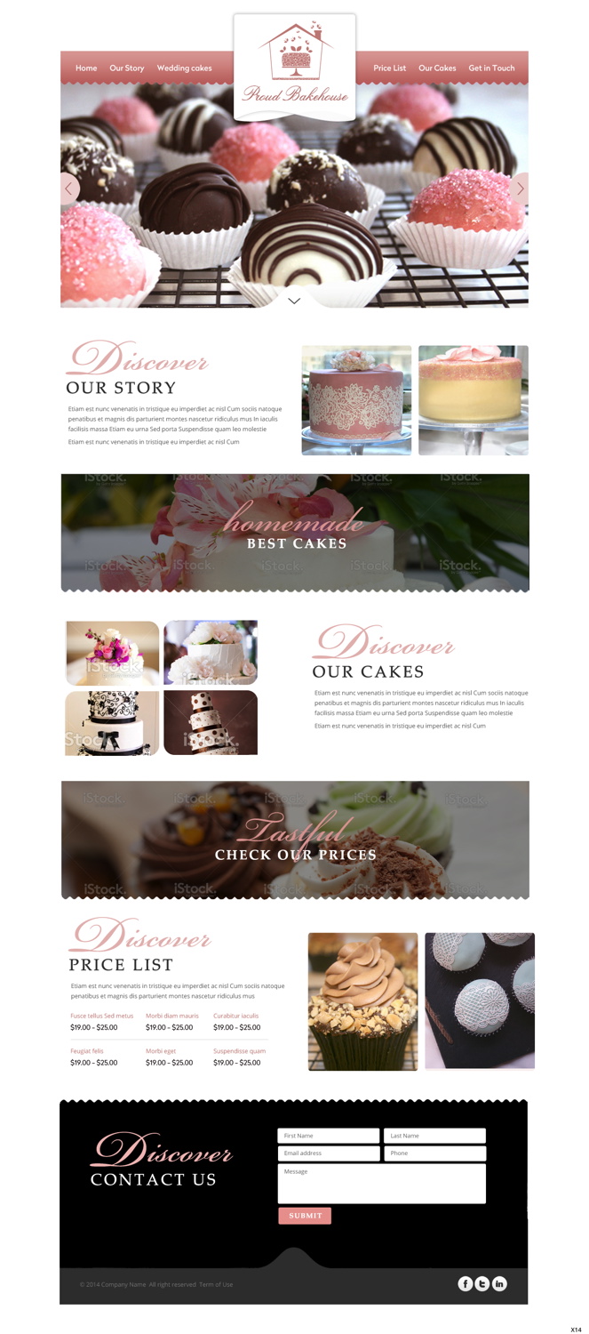 Design Wordpress par pb pour Proud Bakehouse | Design #4795428