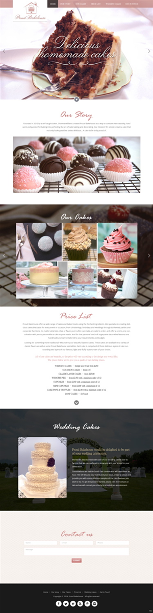 Wordpress Design by pb for Proud Bakehouse | Design: #4795431