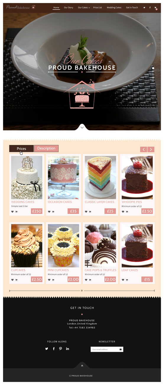 Wordpress Design by Da Miracle for Proud Bakehouse | Design #4807888